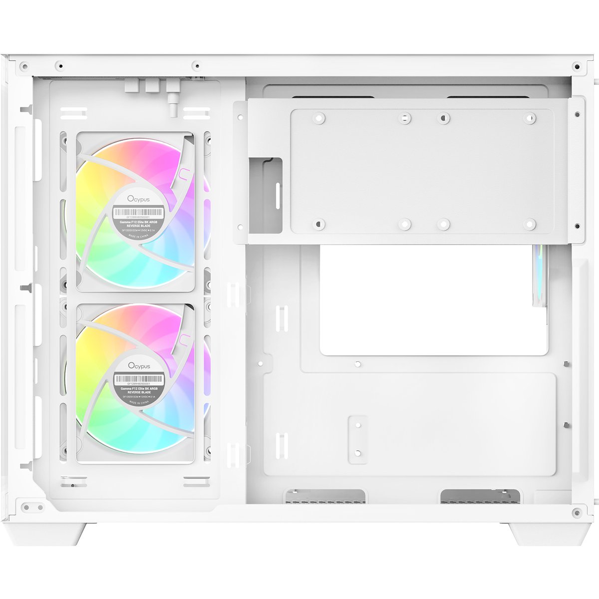 Корпус ПК без блока питания/ Case Ocypus Gamma C54 WH ARGB, Midi-Tower, TG, 3x120mm ARGB, 1xUSB-A 3.0 + 2xUSB 2.0, mATX, mITX White