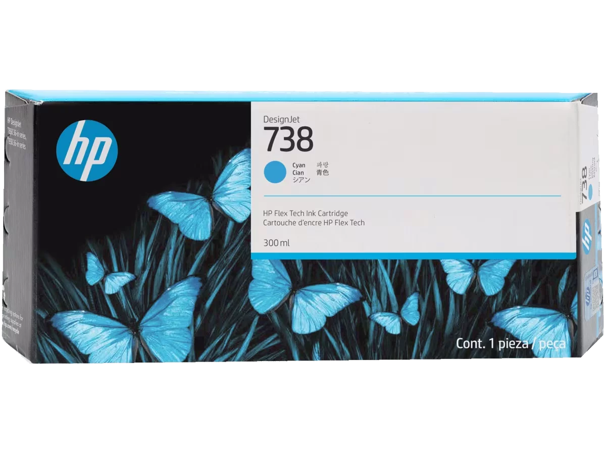 Картридж струйный HP 738 300-ml Cyan DesignJet Ink Cartridge
