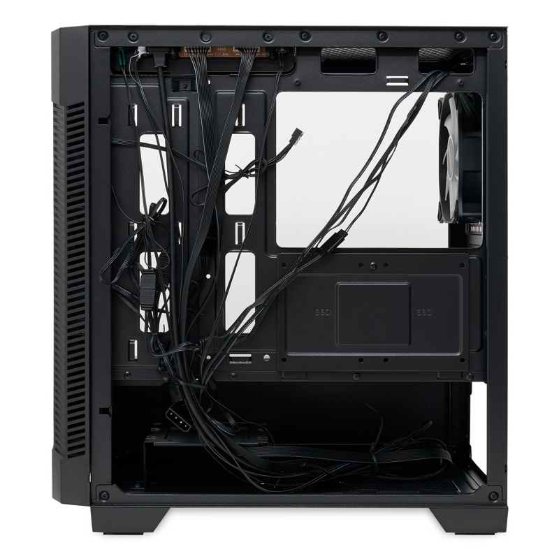Корпус без блока питания/ Case HSPD M330, Mesh Mini-tower, Black, TG, 0.6 SPCC, 3x120mm ARGB (M11-120) mATX, mITX 175/330/160mm 2x2.5", 2x3.5", 4xPCI 1xUSB-A 3.0, 2xUSB-A1.0 365x216x405mm