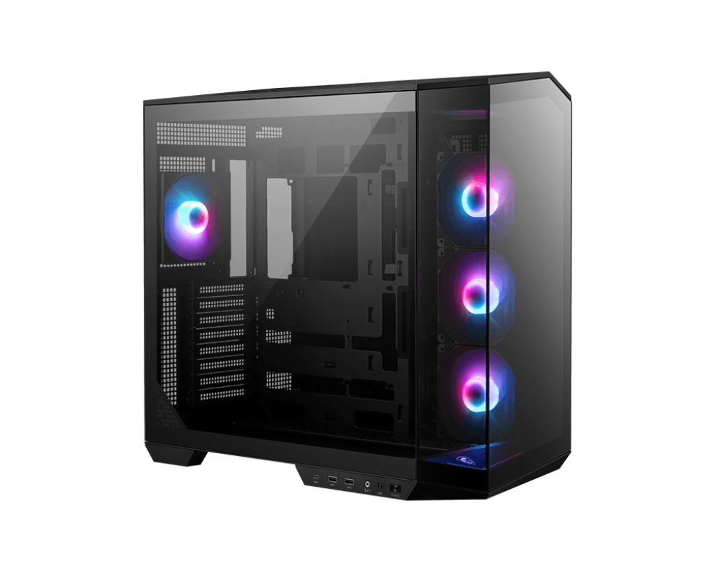 Корпус MSI MAG Pano 100R PZ , Mid Tower, ATX, 2xUSB 3.2 Gen 1, 1xUSB 3.2 Gen2 Type-C, 3x120mm ARGB Reverse Blade Fan, 1x120mm ARGB Fan, ARGB+PWM Control Board,Tempered Glass Window, Brown Box (306-7G26R21-HH9)