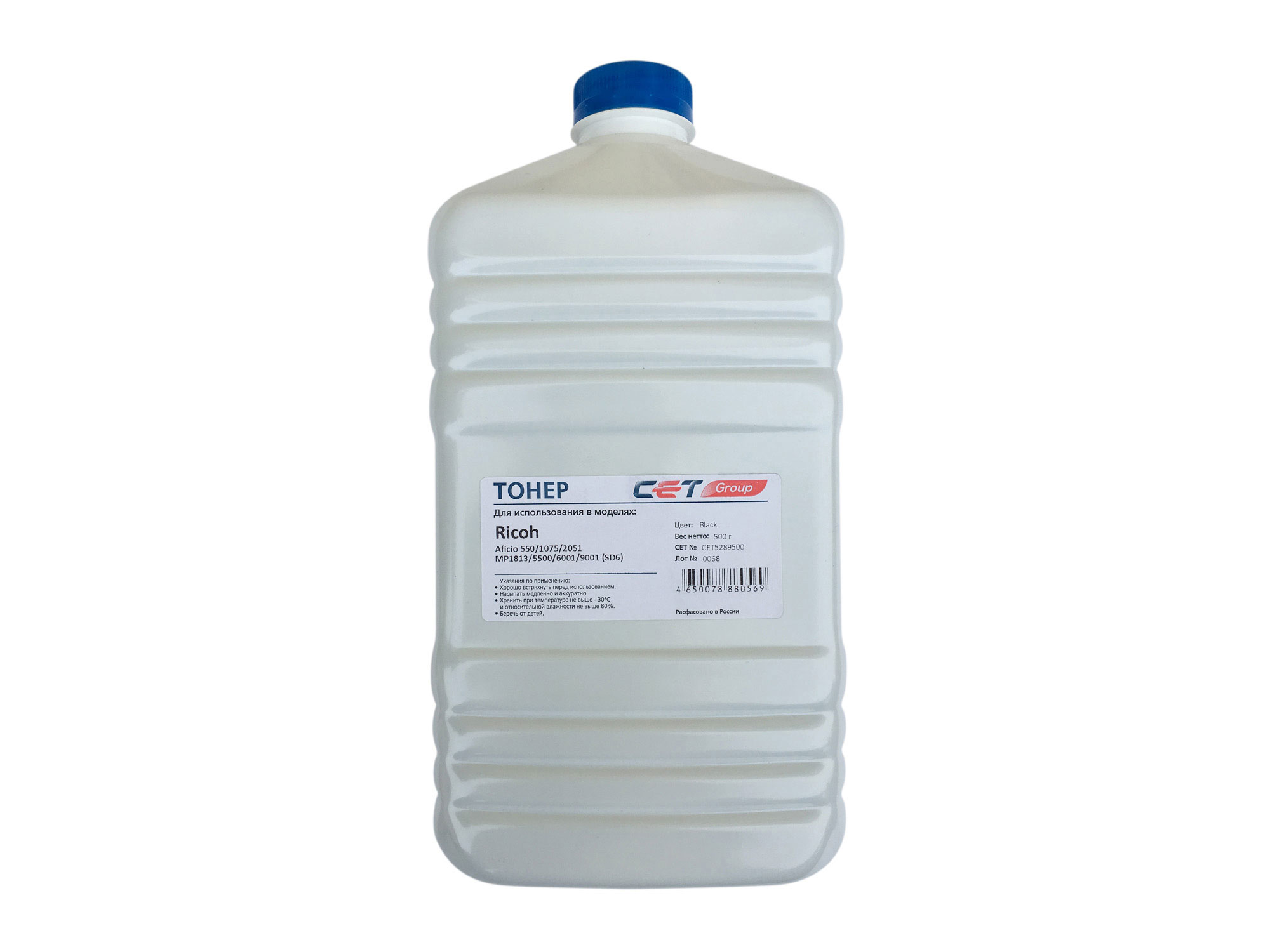Тонеры и девелоперы Тонер SD6 для RICOH Aficio 550/1075/2051/MP1813/5500/6001/9001 (CET), 500г/бут, (унив.), CET5289500