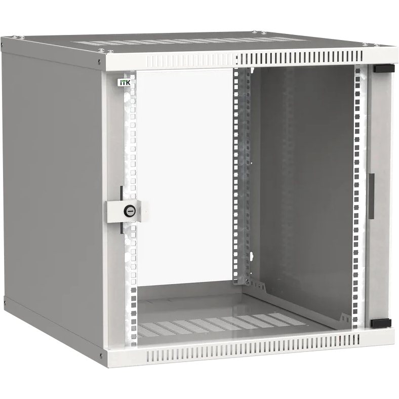 Шкаф LINEA WE 12U 600x650мм дверь стекло серый