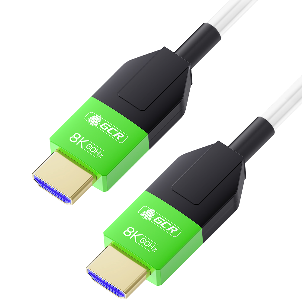 GCR Кабель 25.0m оптический HDMI 2.1 8K 60Hz, 4K 144Hz, высокоскоростной 48.0 Гбит/с, белый