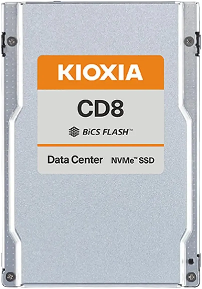 Серверный твердотельный накопитель/ KIOXIA SSD CD8-R, 3840GB, U.2(2.5"" 15mm), NVMe 1.4, PCIe 4.0, TLC, R/W 7200/3800 MB/s, IOPs 1250K/195K, TBW 7008, DWPD 1 (12 мес.)