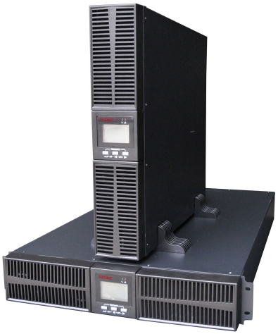 Онлайн ИБП ДКС серии Small Rackmount, 2000 ВА/1800 Вт, 1/1, 6xIEC C13, 1хIEC C19, EPO, USB, RS-232, Rack 2U, з/у 6А, без АКБ