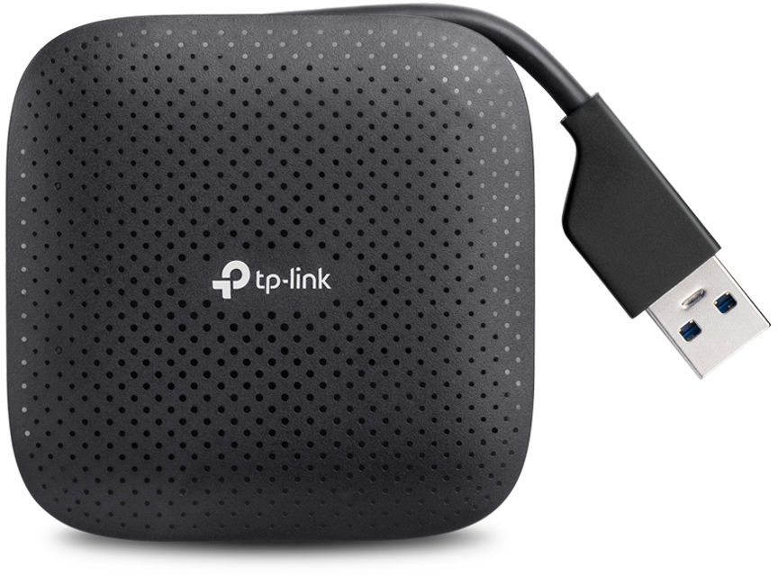 Концентратор TP-LINK UH400 4-портовый  USB 3.0,1 разъём USB 3.0, 4 порта USB 3.0, встроенный кабель с разъёмом USB, компактный дизайн, plug & play, не требуется адаптера, (091477), {80}