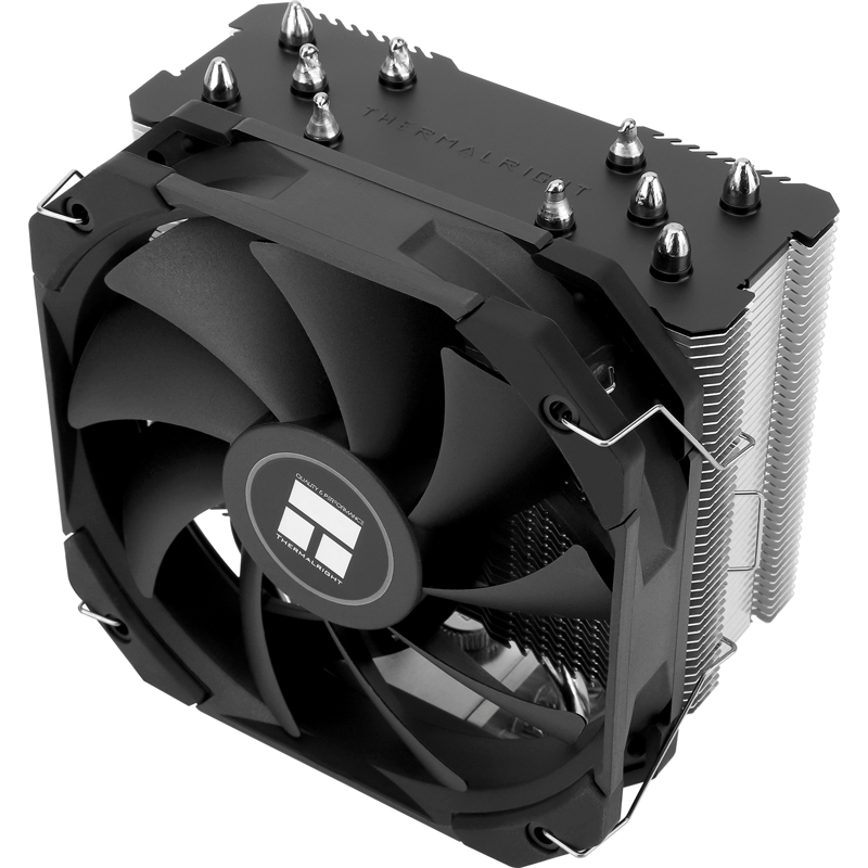 Кулер для процессора/ CPU Cooler Thermalright Assassin King 120 MINI V2 (4-pin PWM, 135mm, Al/Cu, 5x6mm, 1x120mm, 64.87CFM, 25.6dBA, 1500RPM, S: 1851/1700/1200/115X, AM5/AM4, black/silver)
