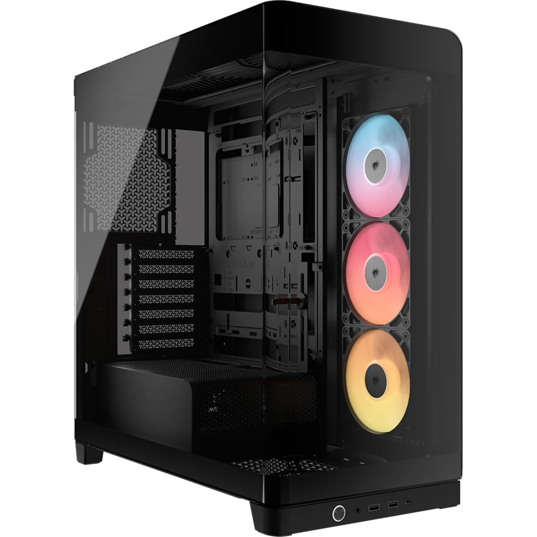 Корпус без блока питания/ Case Corsair Frame 4500X RS-R ARGB, Midi-Tower, TG, 3x120mm ARGB reverse fans, 2xUSB-A 3.2, 1xUSB 3.2 Type-C, E-ATX, ATX, mATX, mITX Black