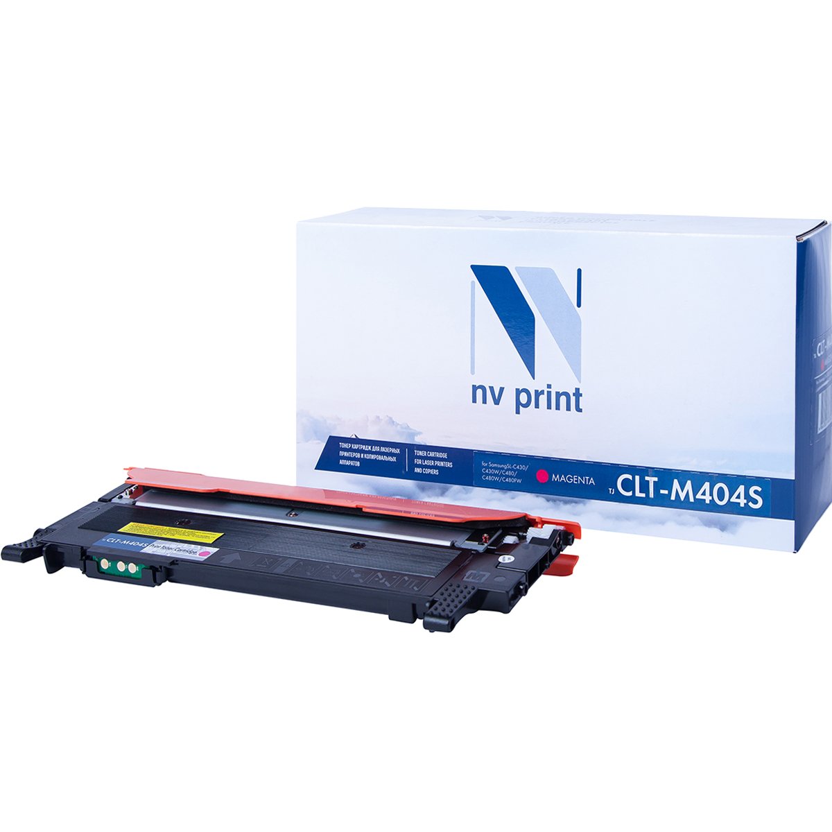 Картридж NVP совместимый NV-CLT-M404S Magenta для Samsung Xpress SL-C480/ SL-C480FW/ SL-C480W/ SL-C430/ SL-C430W (1000k)