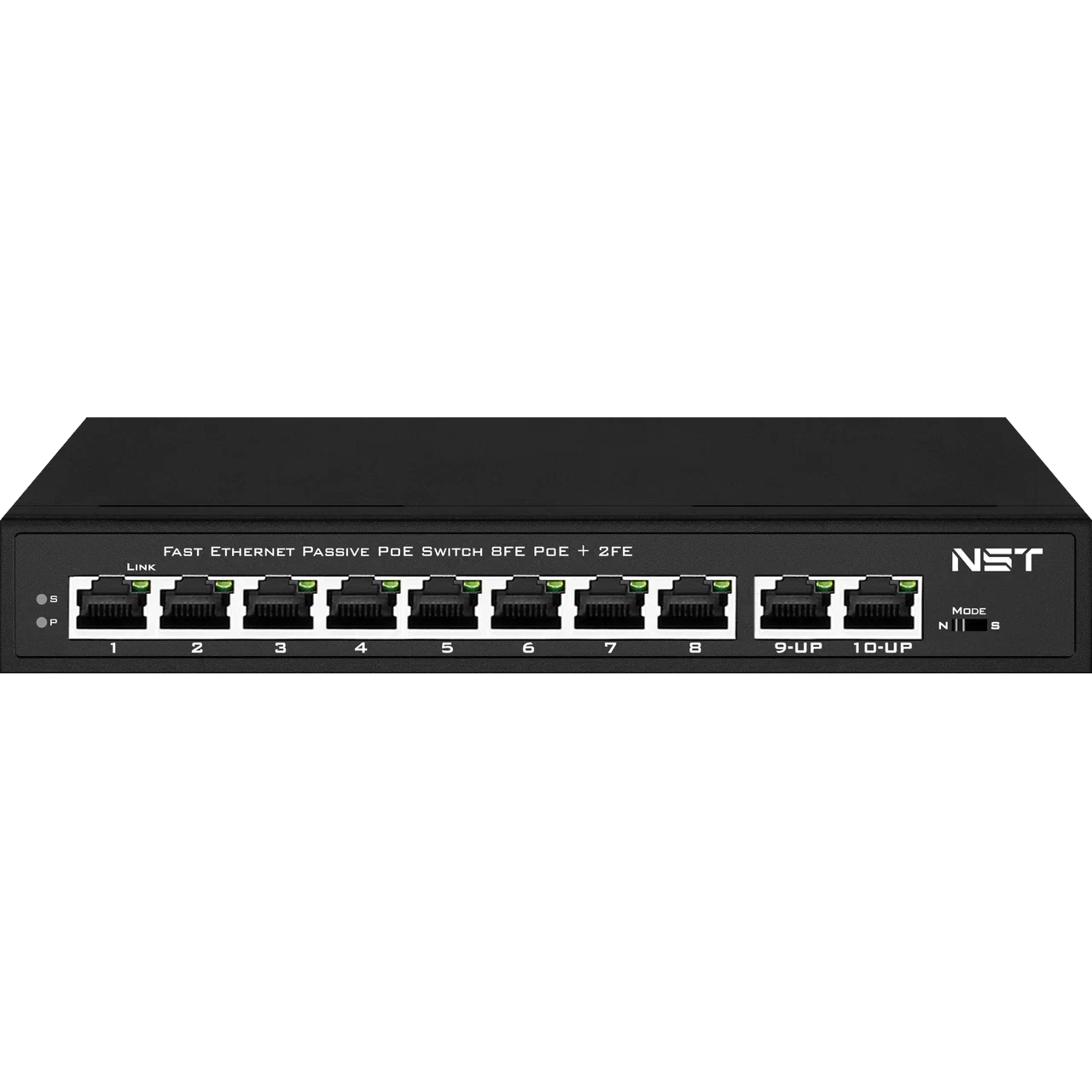 Passive PoE коммутатор Fast Ethernet/ Passive PoE коммутатор Fast Ethernet на 10 портов. Порты: 8 х FE (10/100 Base-T, 52V 4,5(+) 7,8(–)) совместимы с PoE (IEEE 802.3af/at), 2 x FE (10/100 Base-T) Uplink. Совместим со стандартами PoE IEEE 802.3af/at. Мощность PoE на порт - до 30W. Поддержка режима CCTV: Увеличение расстояния передачи данных и питания до 250м. Встроенная грозозащита 3кВ. Питание: AC100-240V. Встроенный БП. Размеры (ШхВхГ): 210x35x150мм. Рабочая температура: 0...+50 гр. С)