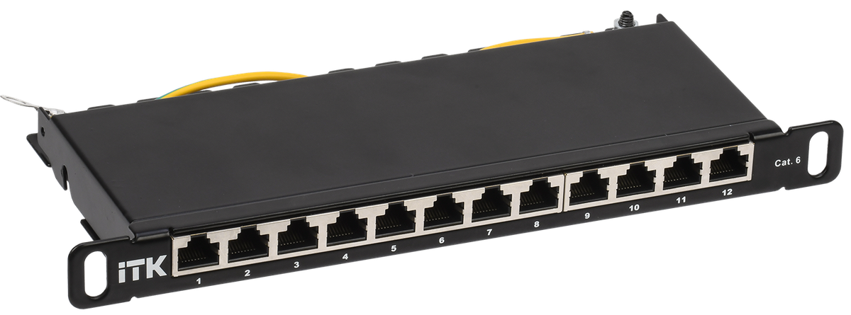 ITK 0,5U патч-панель кат.6 STP 12 портов 10"" Dual IDC