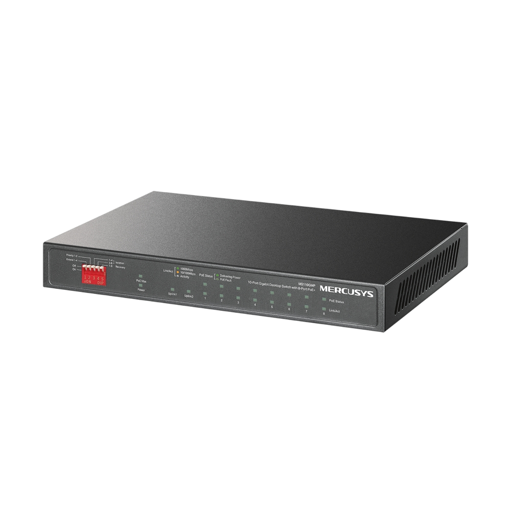 Коммутатор/ 10-Port Gigabit Desktop Switch with 8-Port PoE+