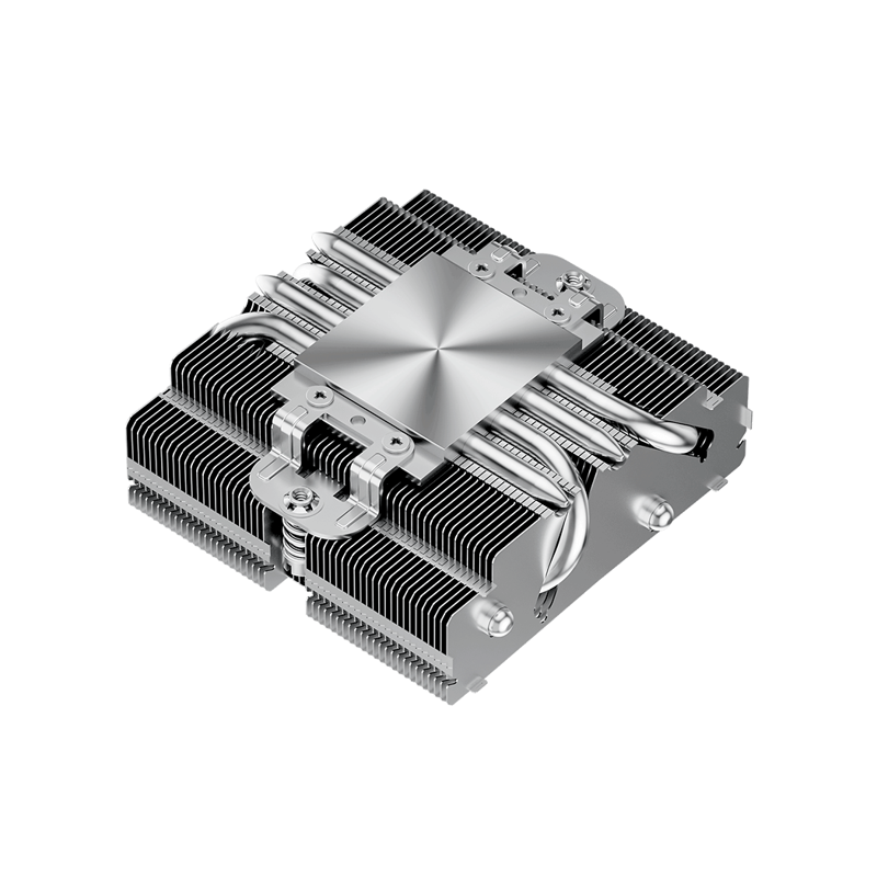 Кулер для процессора/ CPU Cooler PCCooler RC400-53 (125W, 4-pin PWM, 53.5mm, Al/Cu, 4x6mm, 1x92mm, 43CFM, 31.2dBA, 2700RPM, S: 1851/1700/1200/20XX/115X, AM5/AM4, silver, black)