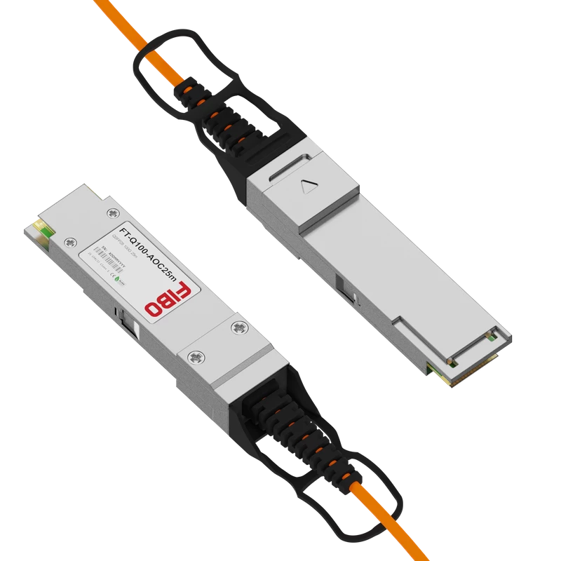 Кабель/ FT-Q100-AOC25m QSFP28 AOC модуль 100G, оптический кабель, 25 метров