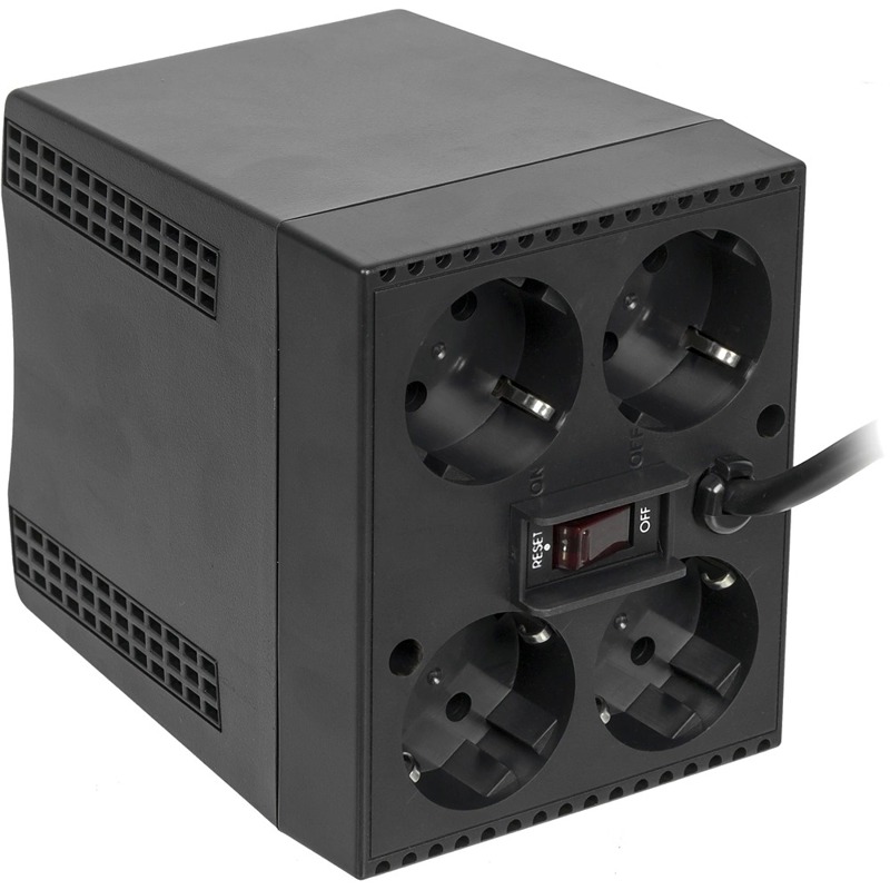 Стабилизатор напряжения/ Powercom TCA-1200 Black Tap-Change, 600W