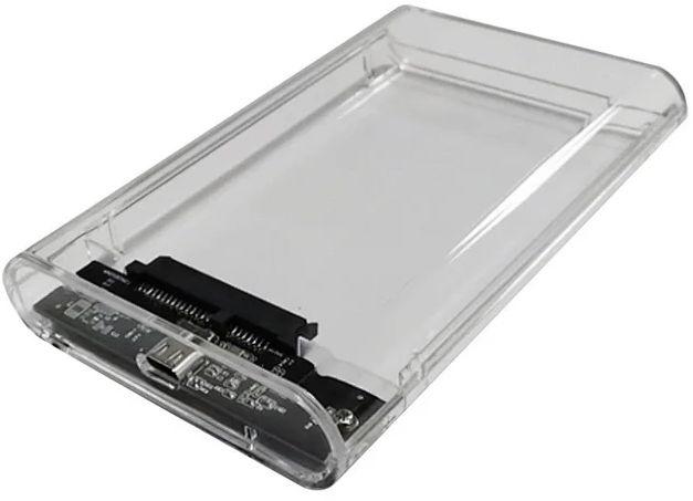 Внешний корпус для HDD/SSD AgeStar 3UB2P 2.5" SATA III, USB 3.0, пластик, прозрачный, 3UB2P6C