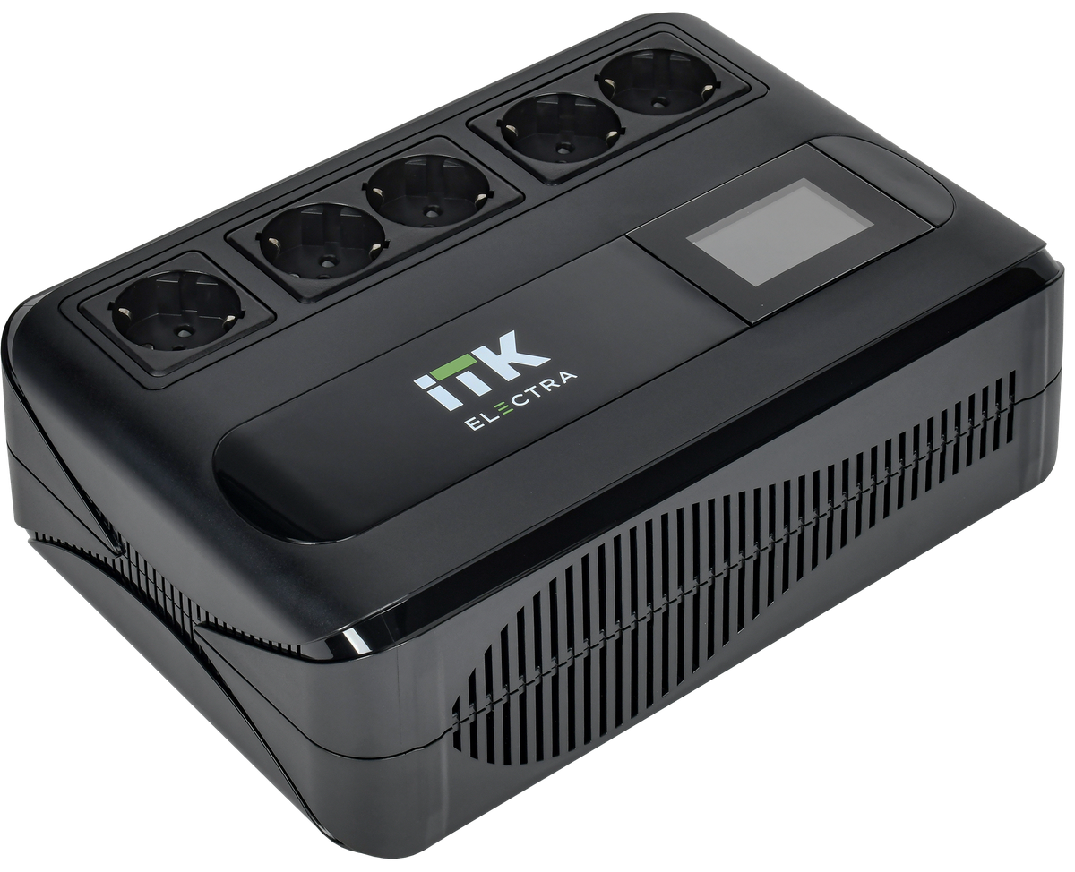 Источник бесперебойного питания ITK Electra ELT5-600VA-1-001 360Вт 600ВА черный