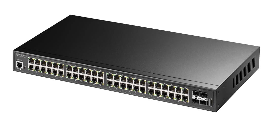 Коммутатор Cudy GS2048PS4-720W (L2) 48x1Гбит/с 4x10Гбит/с 4xКомбо(1000BASE-T/SFP) 4SFP+ 40PoE+ 4PoE++ 720W управляемый