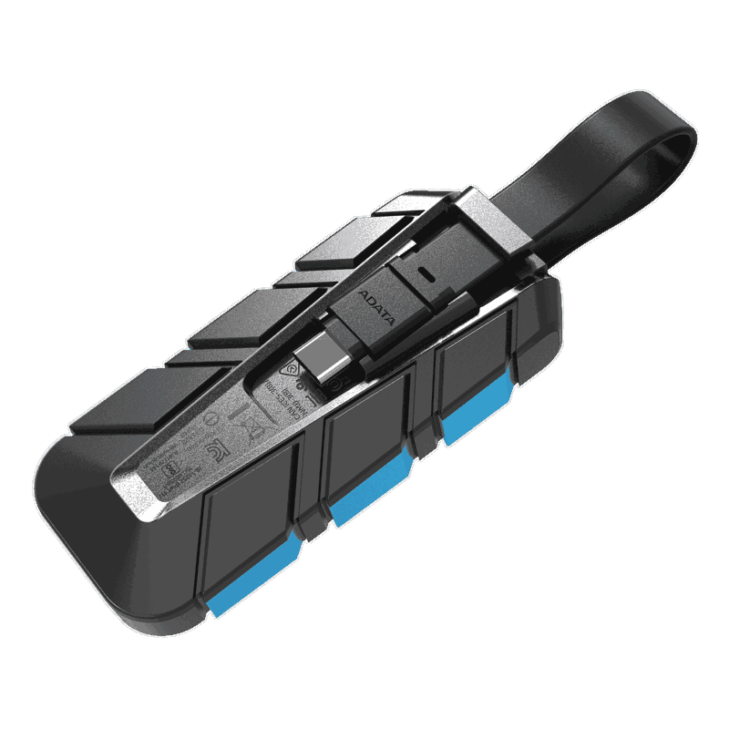 Твердотельный накопитель/ ADATA External SSD SC740, 500GB, Type-C, USB 3.2 Gen2, R/W 1050/1000 MB/s, 121.8x40.5x22.3mm, Blue (5 лет)