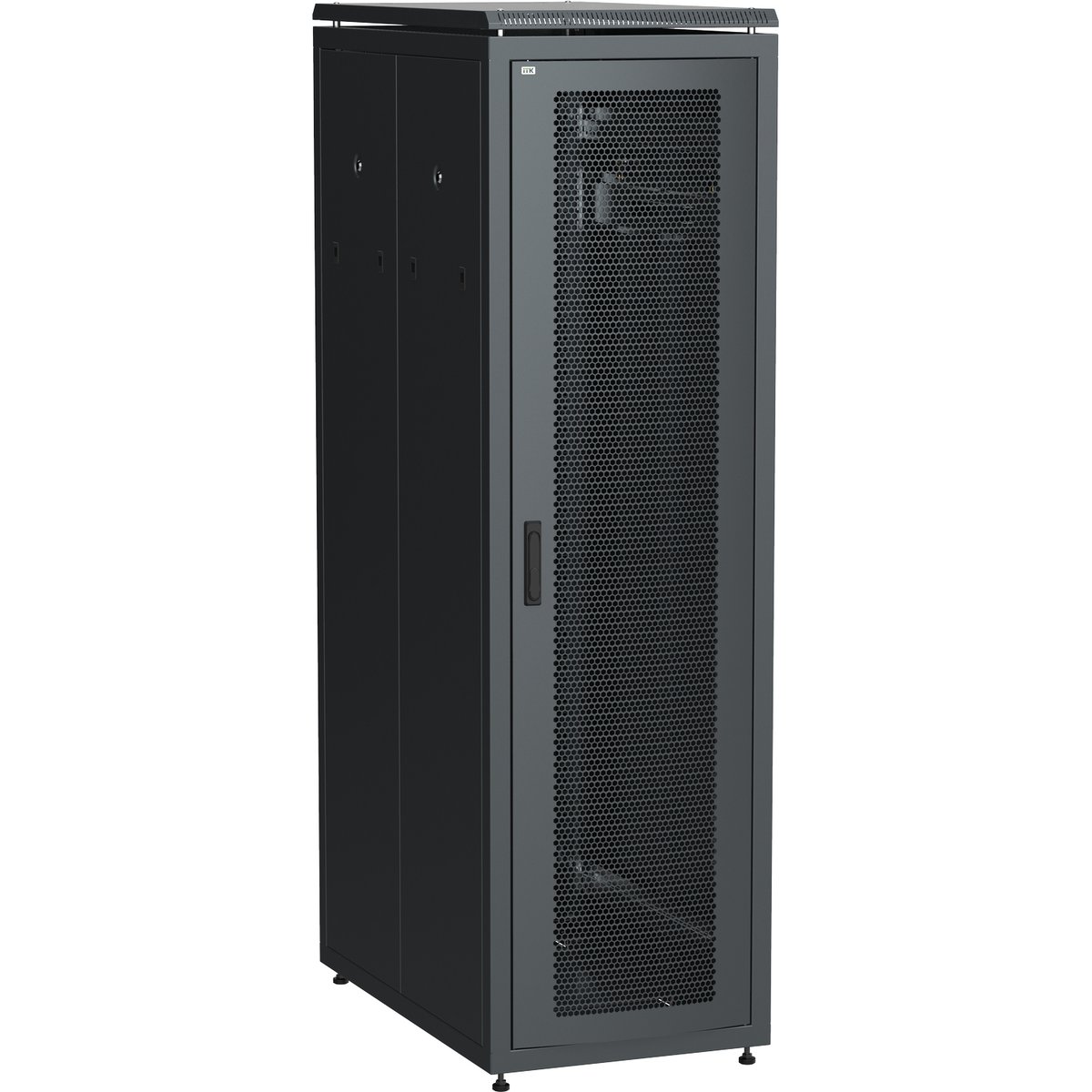 ITK Шкаф сетевой 19" LINEA N 47U 600х1000 мм перфорированные двери черный