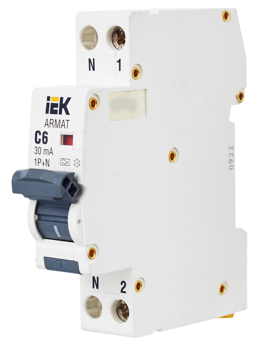 ARMAT АВДТ B06S 1P+NP C6 30мА тип A (18мм) IEK