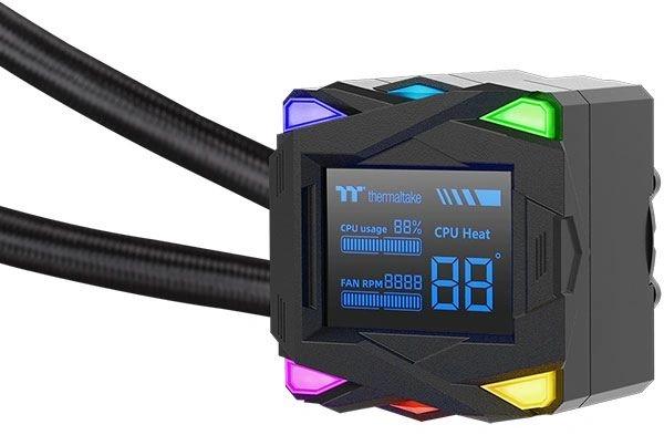 Система водяного охлаждения Thermaltake LA360-S ARGB Soc-AM5/AM4/1200/1700/1851 черный 4-pin 38.35dB Al+Cu LCD 360W Ret (CL-W462-PL12SW-A)