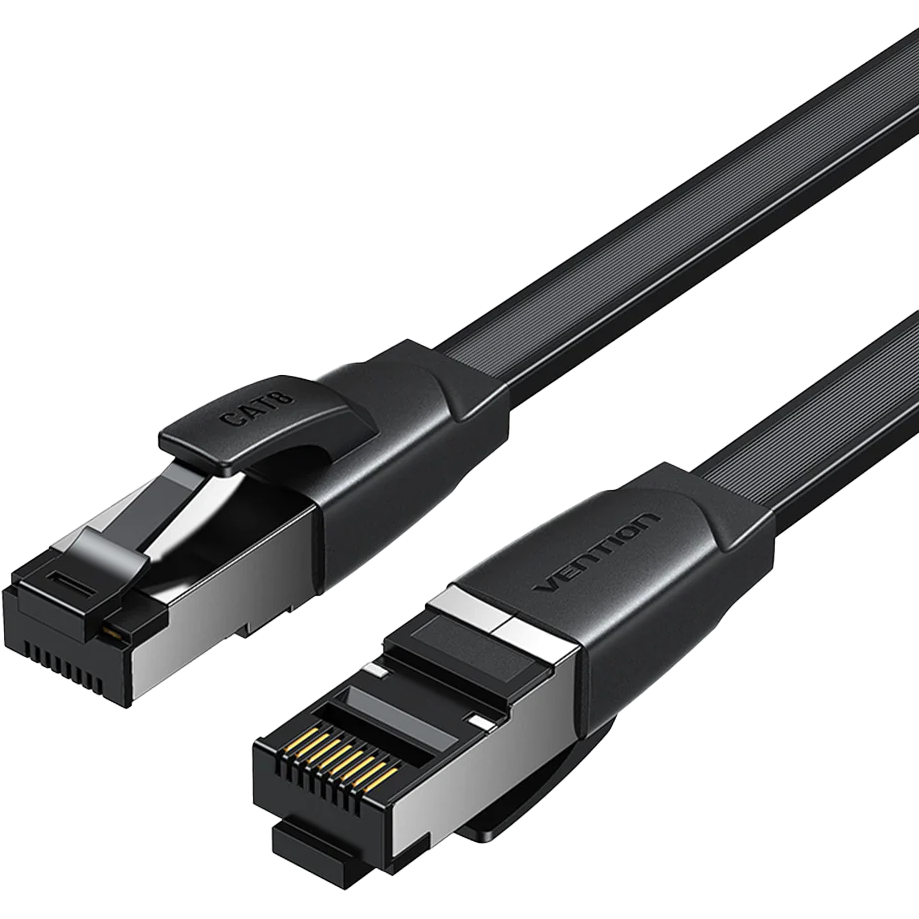 Vention IKQBF Патч-корд Vention прямой SFTP cat.8 RJ45 -  1м.  Плоский