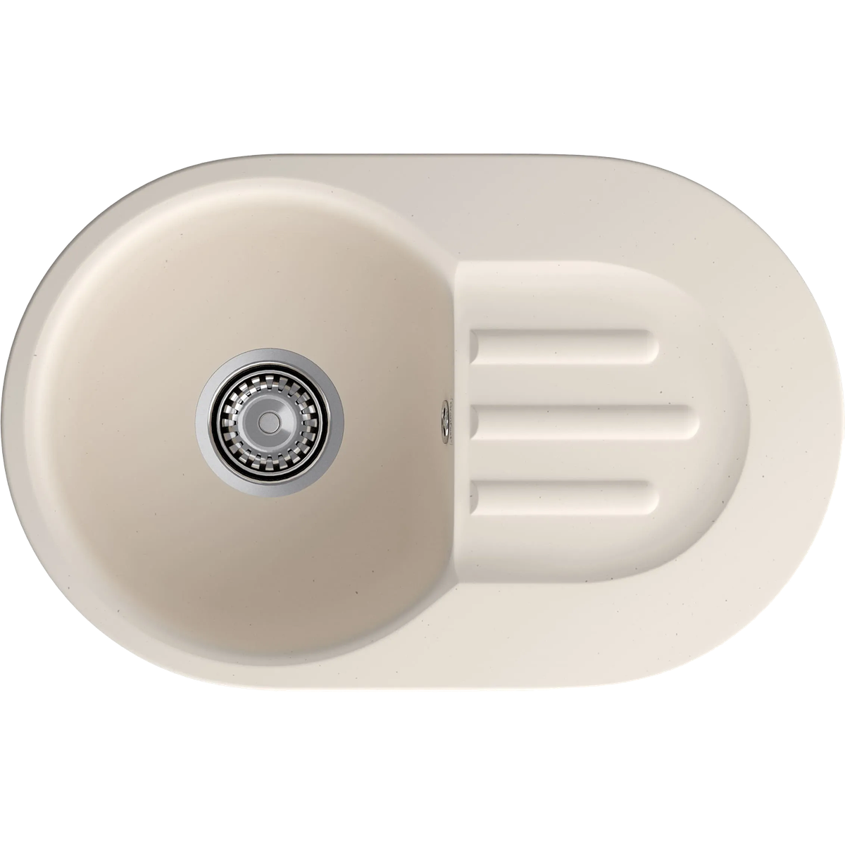 GRANFEST SMART 685 L белый 1-чаша+крыло 681*433 мм, монтаж: врезной, материал: мрамор, цвет: белый