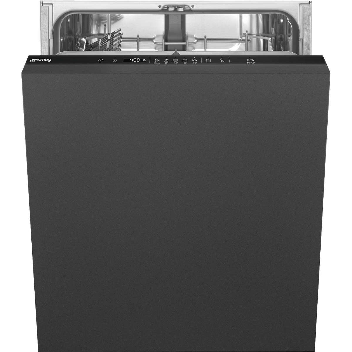 Посудомоечная машина Smeg/ Посудомоечная машина Smeg, встраиваемая, 60 см, сенсорное управление Soft Touch, 13 комплектов, 8 программ, инверторный мотор 2.0, полный AquaStop, автоматическое открывание дверцы, конденсационная сушка, LED дисплей, цвет черный