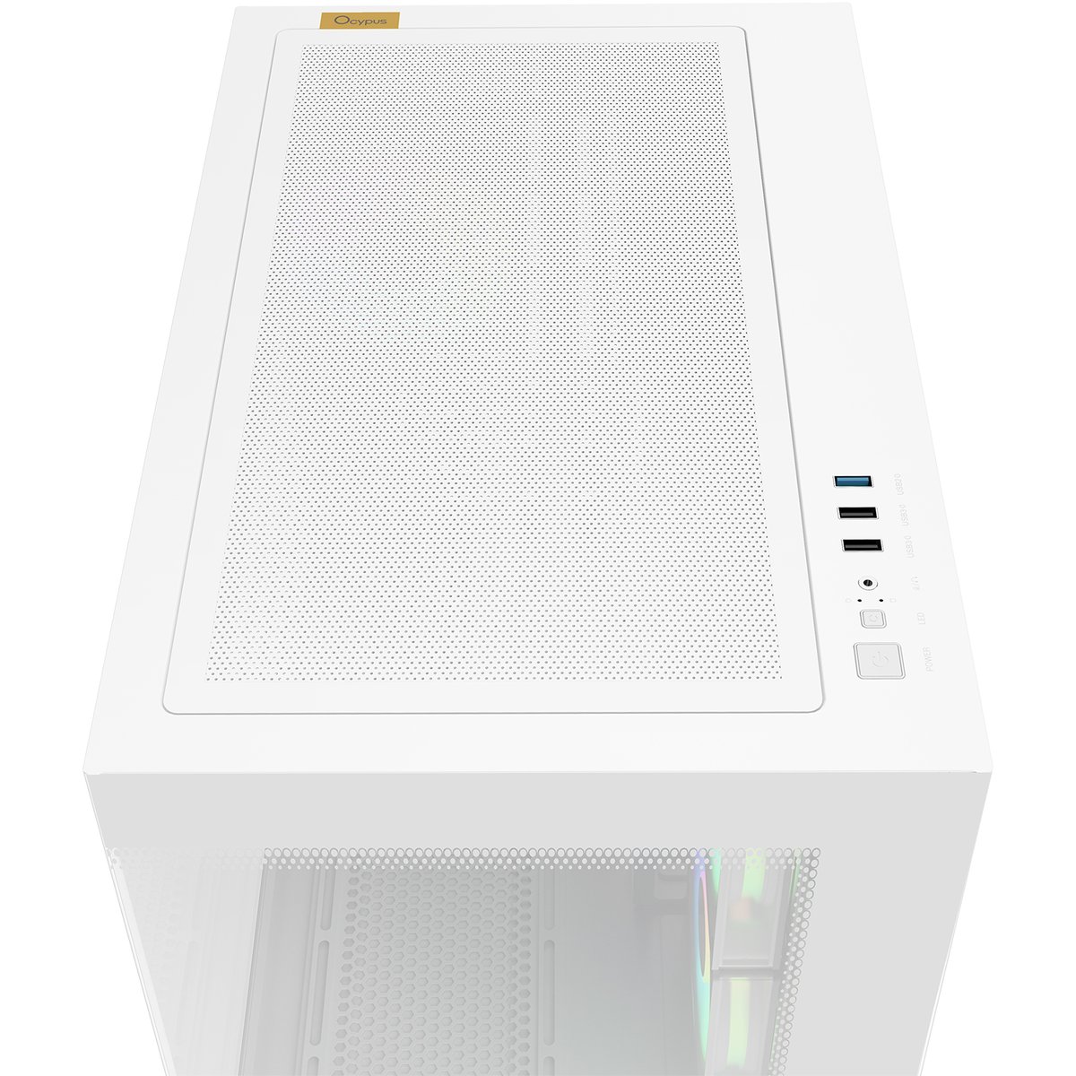 Корпус ПК без блока питания/ Case Ocypus Gamma C54 WH ARGB, Midi-Tower, TG, 3x120mm ARGB, 1xUSB-A 3.0 + 2xUSB 2.0, mATX, mITX White