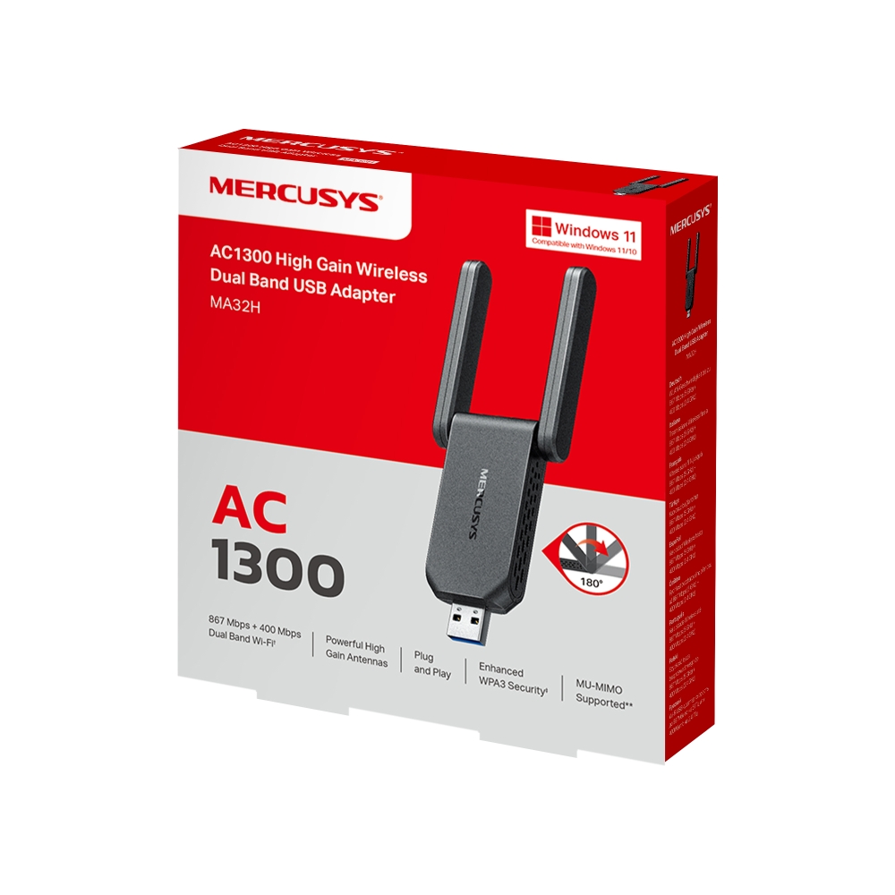 Адаптер Wi-Fi/ AC1300 High Gain Wireless Dual Band USB Adapter