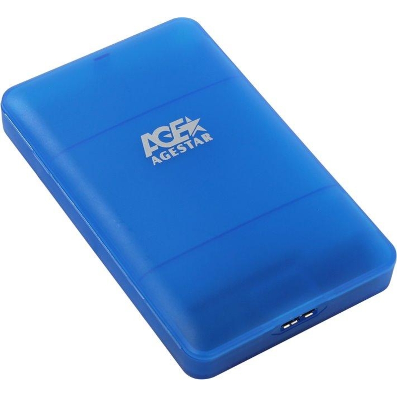 Внешний корпус для HDD/SSD AgeStar 3UBCP3 SATA USB3.0 пластик синий 2.5" [3UBCP3]