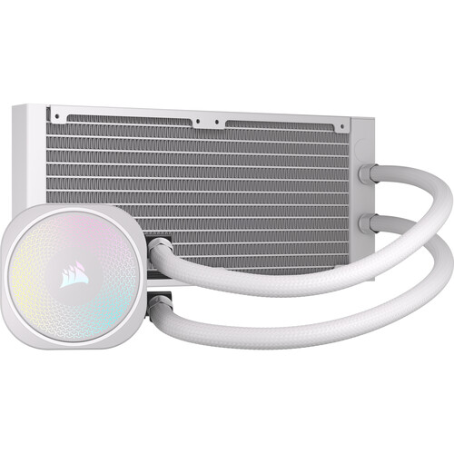 Система жидкостного охлаждения/ Water Cooling System Corsair NAUTILUS 240 ARGB (240mm, White, ARGB/ Fans: 2x120mm, 74.37CFM, 34dBA, 2100RPM/ S: 1851, 1700, AM5, AM4)