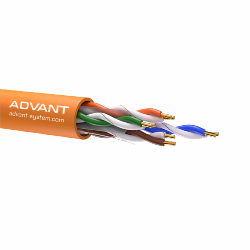 Кабель "Витая пара", CAT 5e, строительный, магистральный, для передачи цифрового аудиосигнала или Ethernet до 100 м, скорость передачи данных 1 Гбит/с, не экранированный U/UTP, категория 5e (100 MHz), 4 пары (24 AWG), одножильная медь, структура: 4х2х0.51/ Кабель "Витая пара", CAT 5e, строительный, магистральный, для передачи цифрового аудиосигнала или Ethernet до 100 м, скорость передачи данных 1 Гбит/с, не экранированный U/UTP, категория 5e (100 MHz), 4 пары (24 AWG), одножильная медь, структу