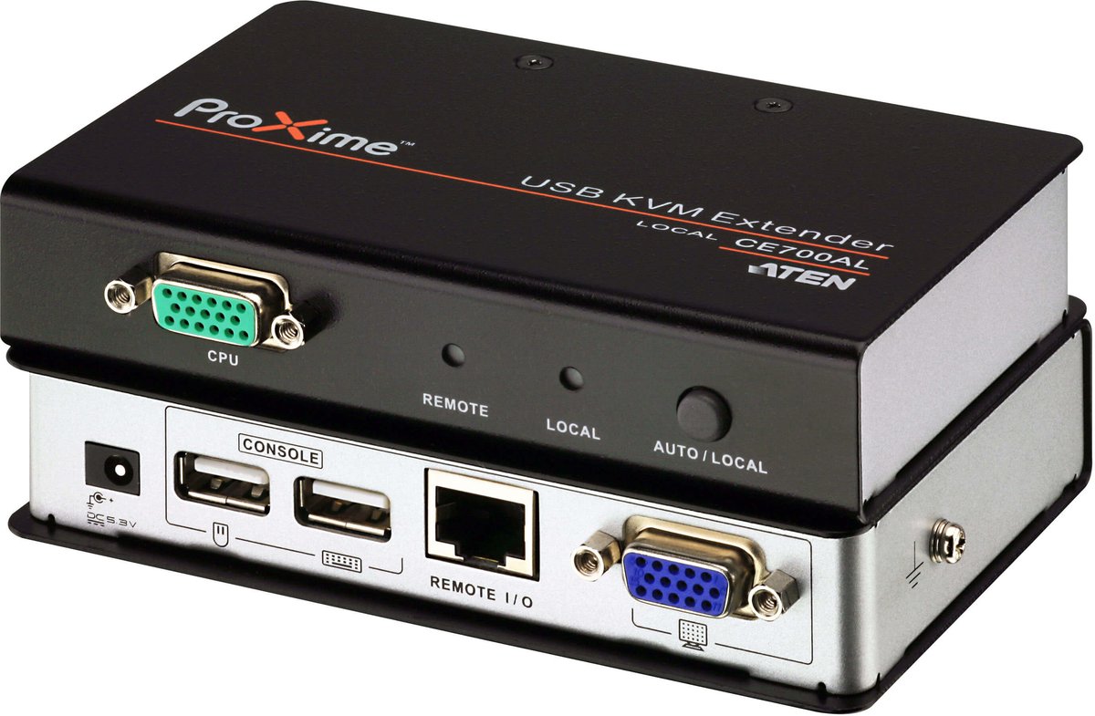 Удлинитель консоли USB (клав.+мышь+мон.) на 150м/ DUAL CONSOLE USB KVM EXTENDER W/1.8M