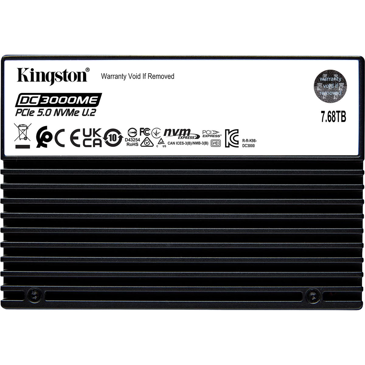Твердотельный накопитель/ Kingston SSD DC3000ME 7680GB, U.2(2.5" 15mm), NVMe, PCIe Gen 5x4, 3D TLC, R/W 14000/10000MB/s, IOPs 2 800 000/500 000, TBW 14016, DWPD 1 (12 мес)