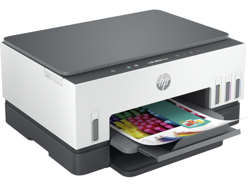МФУ HP Inc. - Smart Tank 670, A4, Smart Tank, сканер: планшетный, цветной струйный, Wi-Fi, USB, 24bit, 1200 x 1200dpi, Duplex, цвет серый, 6UU48A