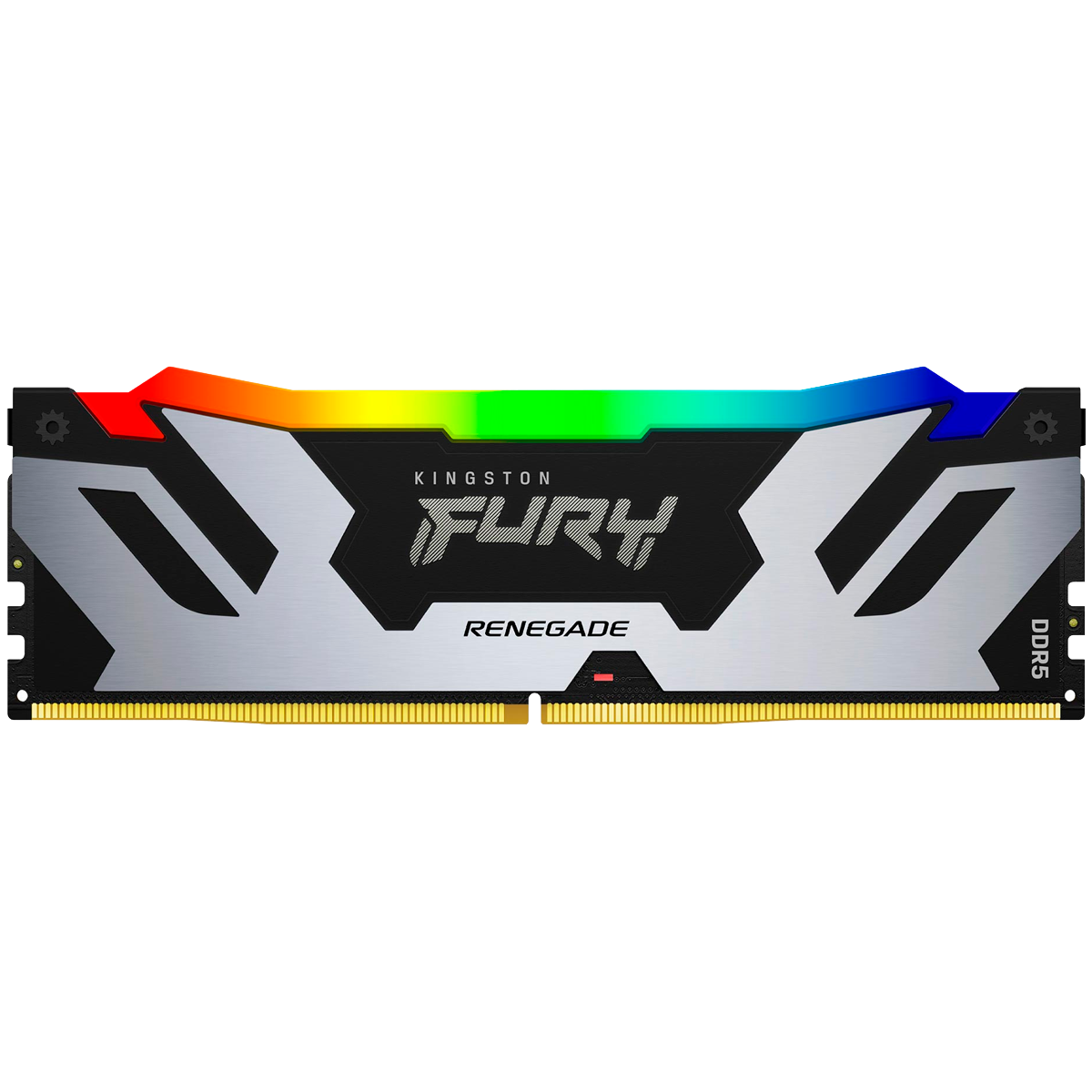 Оперативная память Kingston Fury Renegade, DDR5, 48Gb (1x48Gb), 6000MHz, CL32, DIMM, с радиатором, RGB, cеребристый/черный