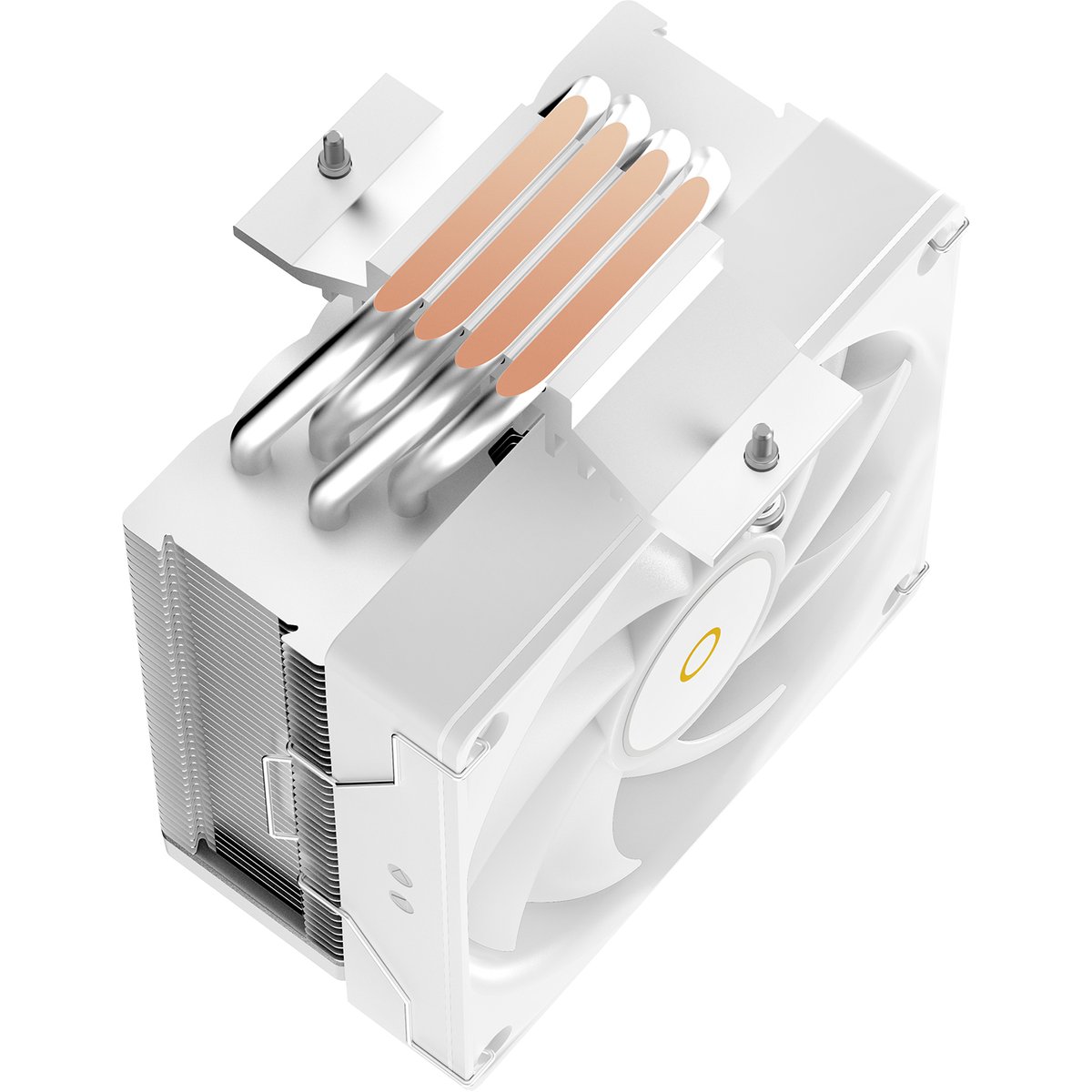 Кулер для процессора/ CPU Cooler Ocypus Delta A40 SE WH ARGB (190W, 4-pin PWM, 147mm, Al/Cu, 4x6mm, ARGB, 1x120mm, 60CFM, 31dBA, 1800RPM, S: 1851/1700/1200/115X, AM5/AM4, white)