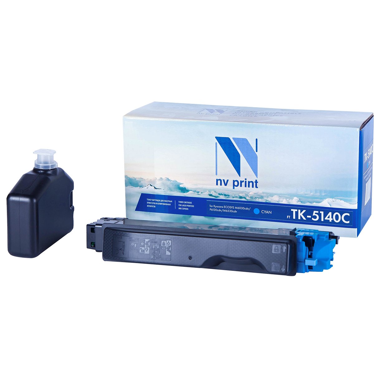 Картридж NVP совместимый NV-TK-5140 Cyan для Kyocera ECOSYS M6030cdn/ M6530cdn/ P6130cdn (5000k)