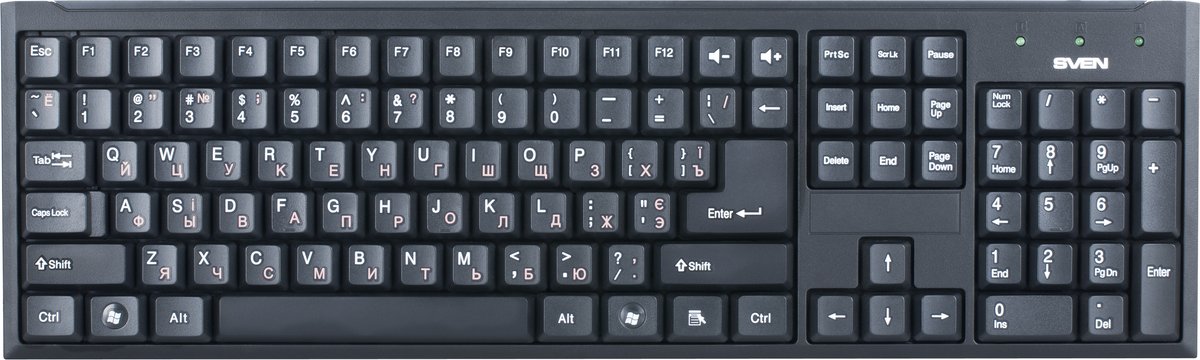 Клавиатура Sven Standard 303 Black USB (SV-03100303UB)