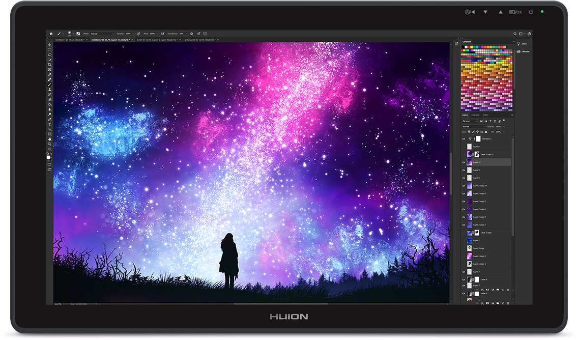 Графический монитор Huion Kamvas 22, 21.5", 1920x1080, 8192 уровней, USB Type-A, USB Type-C