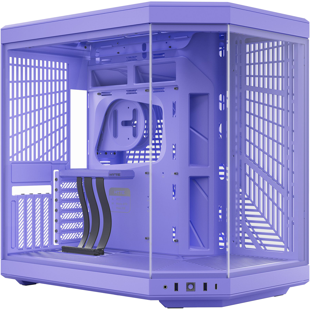Корпус без блока питания/ Case HYTE Y70, Midi-Tower, TG, no fans, 2xUSB-A 3.2, 1xUSB Type-C, E-ATX, ATX, mATX, mITX Taro Milk