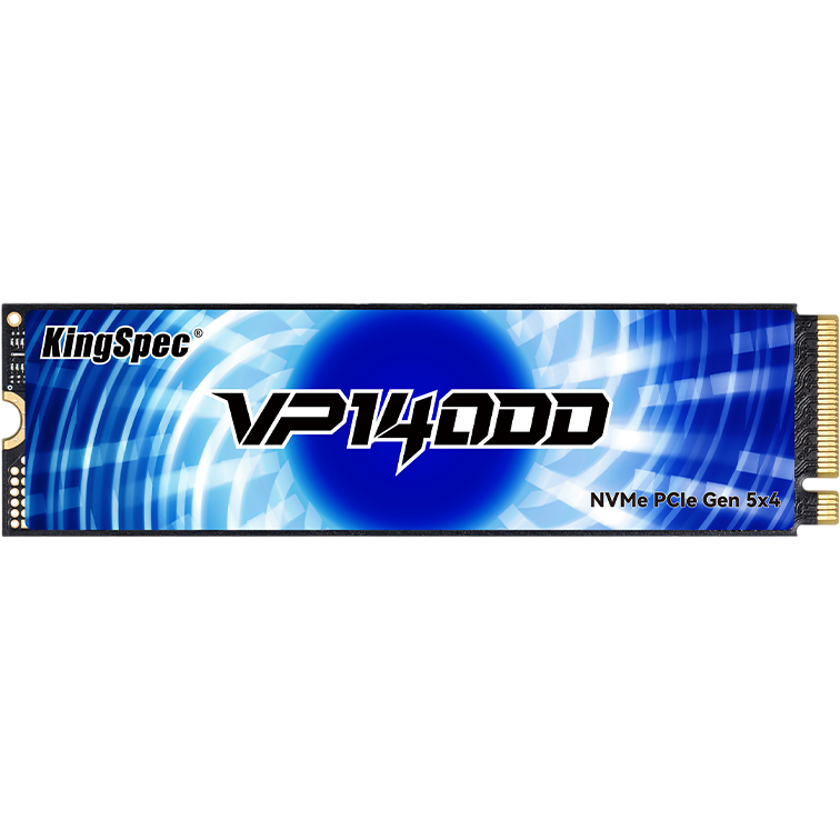 Твердотельный накопитель/ Kingspec SSD VP14000 2280, 4096GB, M.2(22x80mm), NVMe, PCIe 5.0 x4, 3D TLC, R/W 14000/13000MB/s, IOPs 1 145 000/1 087 000, TBW 2400, DWPD 0.5 (3 года)