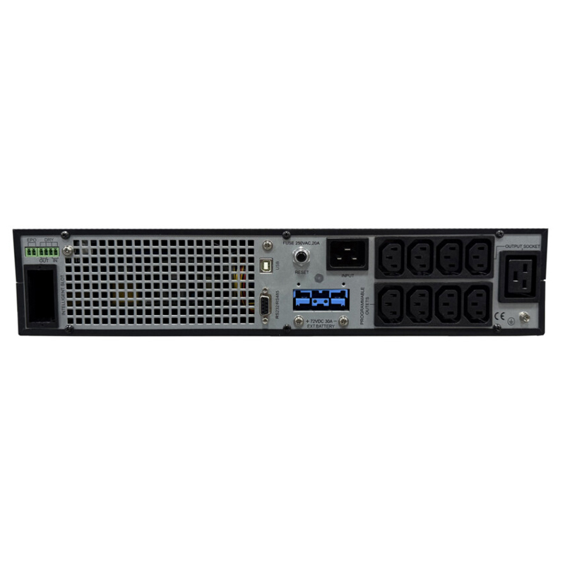 Systeme Electric Smart-Save Online ИБП SRTSE 2 поколения 2000 ВА/Вт, 2U, 8 C13+1 C19, USB, RS-232, сухие контакты, SNMP-карта
