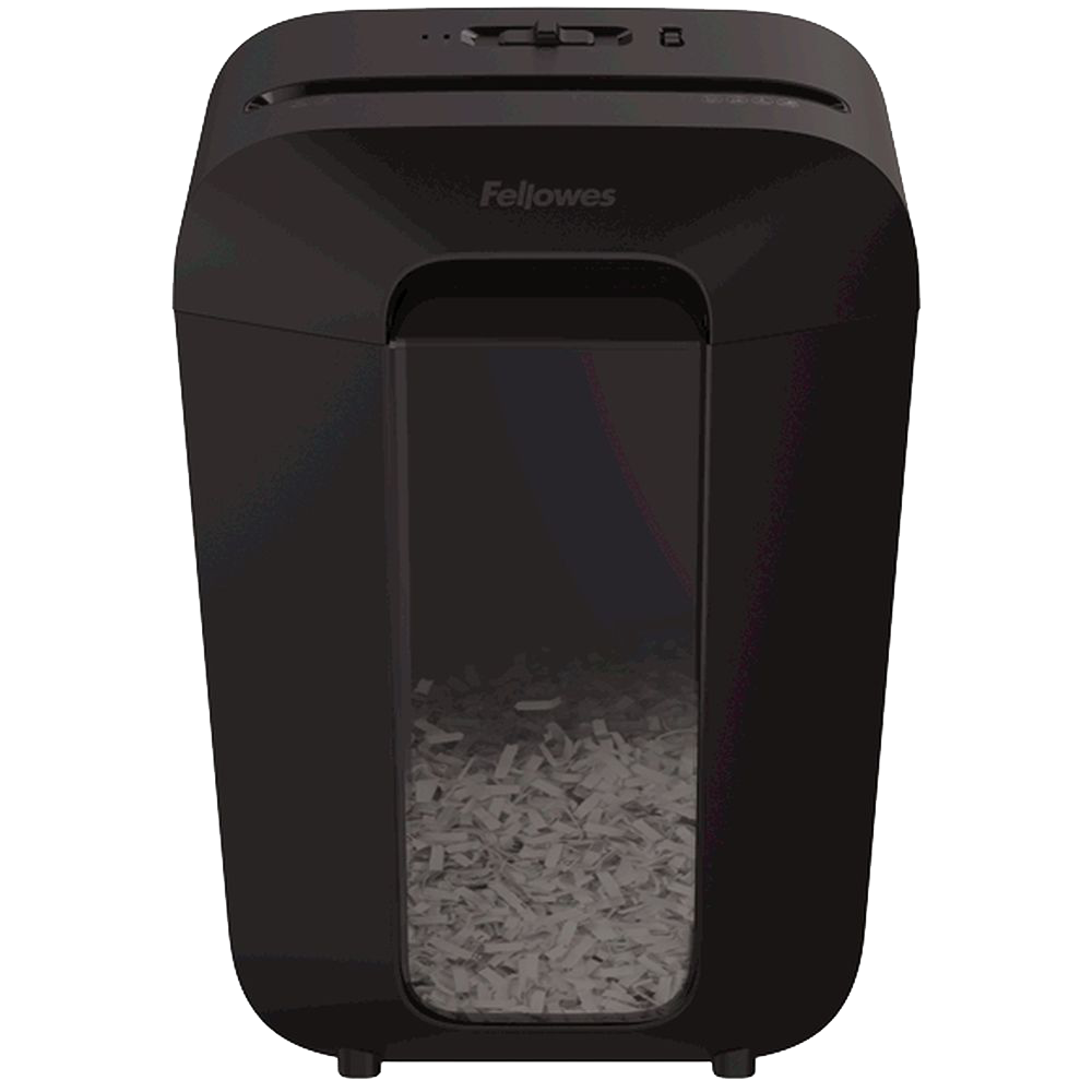 Fellowes Шредер PowerShred LX70 FS-44075(01), черный {DIN P-4, 4х37мм, 11 лст., 18 лтр., уничт.: скрепки,скобы,карты}