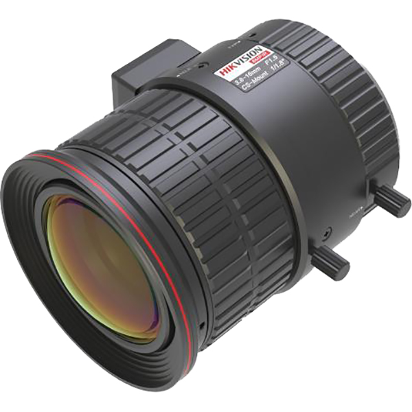 HV3816D-8MPIR Объектив HIKVISION вариофокальный 1/18’ длина объектива: 75 мм Ø: 55 мм  ИК-фильтр объе-в: 8 Мп F 15 управление диафрагмой: автоматическое рабочее расстояние: 01 м цвет: чёрный