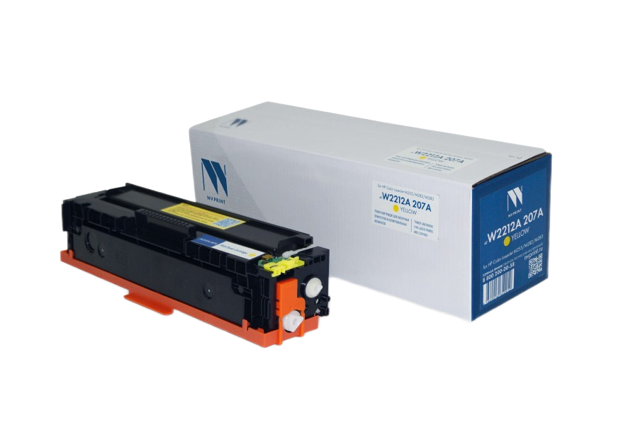 Картридж лазерный NVPrint совместимый NV-W2212A 207A Yellow для HP Color LaserJet M255/M282/M283 (1250k) до версии fw20220729