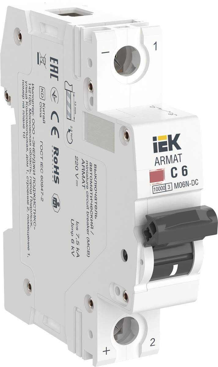 ARMAT Авт. выкл. M06N-DC 1P C 6А IEK