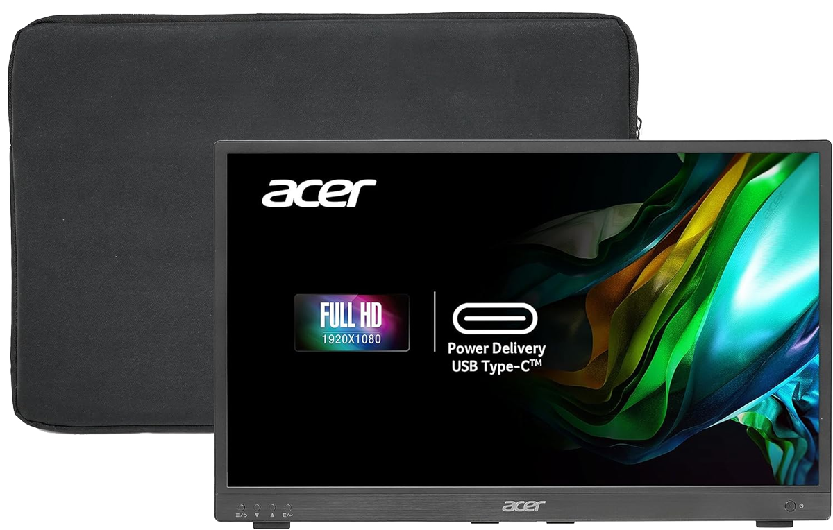 Монитор/ ACER PM181QAbmiux 17,3'', ZeroFrame, UltraThin Black, 16:9, IPS, 1920x1080, 7ms, 250cd, 60Hz, 1xMiniHDMI + 1xType-C(15W) + SPK + Audio Out, Speakers 0.5Wx2,